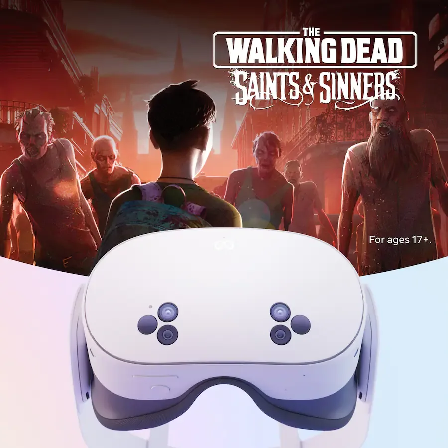 Meta - Quest 3S 128GB — The Walking Dead: Saints & Sinners Bundle — Dive into Virtual Reality - White