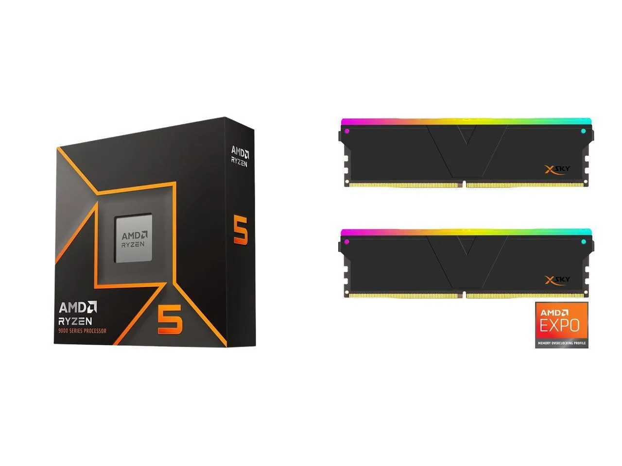 CPU Memory Combo - AMD Ryzen 5 9600X Bundle with V-color TMXSAL1660830KWK