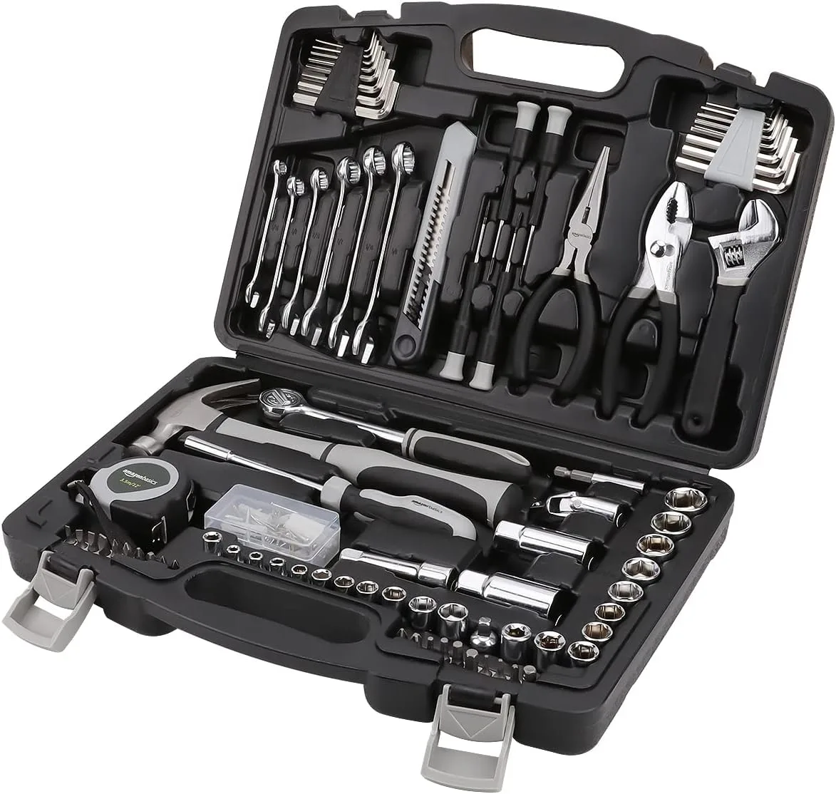 131-Piece Amazon Basics General Household Hand Tool Set