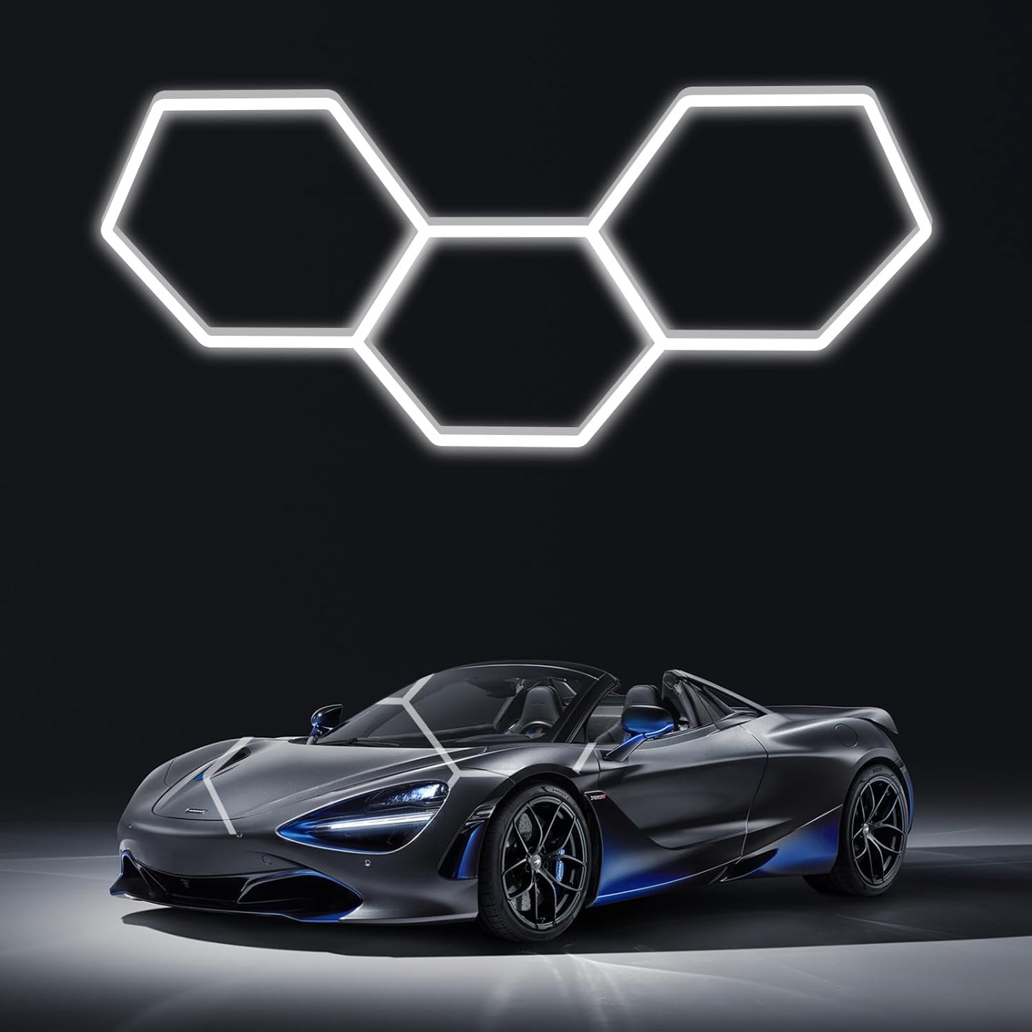 LED Hexagon Garage Lights: 15900LM Super Bright 3 Hexagon LED Lights Car Detailing Hexagonal Light for Garage Workshop