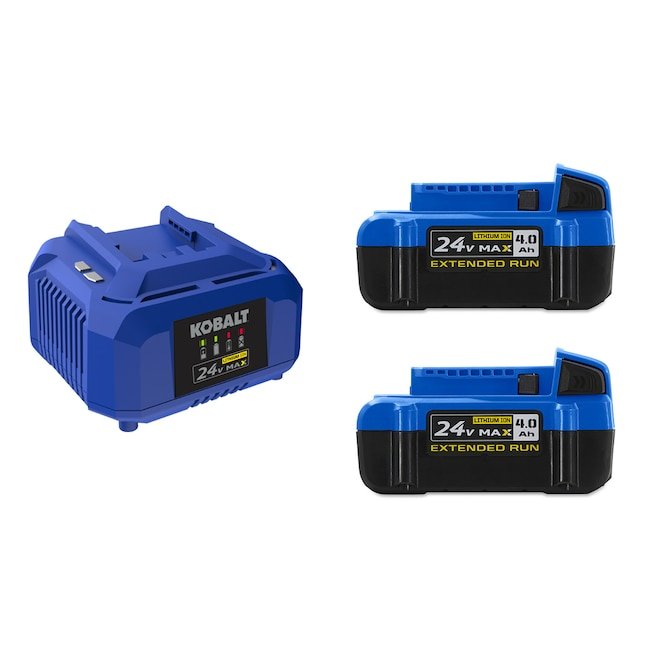 Kobalt 24-Volt 2-Pack 4.0Ah Lithium-ion Battery and Charger Kit