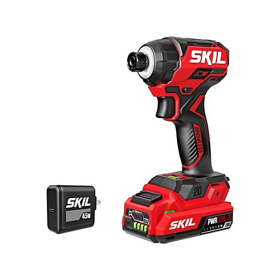SKIL PWR CORE 20 20V 1/4 in. Hex Impact Driver (TSC #6068649) – $79.99 (was $109.99)