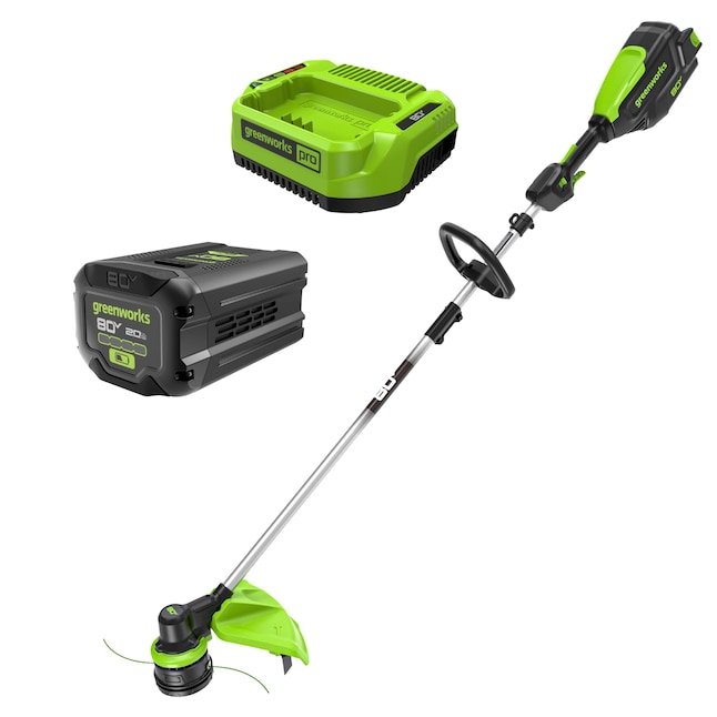 Greenworks 80V 16-in Straight Shaft Battery String Trimmer Kit (2 Ah) – $199.99 (was $269)