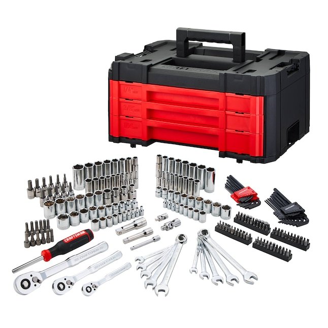 CRAFTSMAN VERSASTACK 242-Piece Metric/SAE Mechanics Tool Set with Hard Case (CMMT45242) – $99 (was $229)