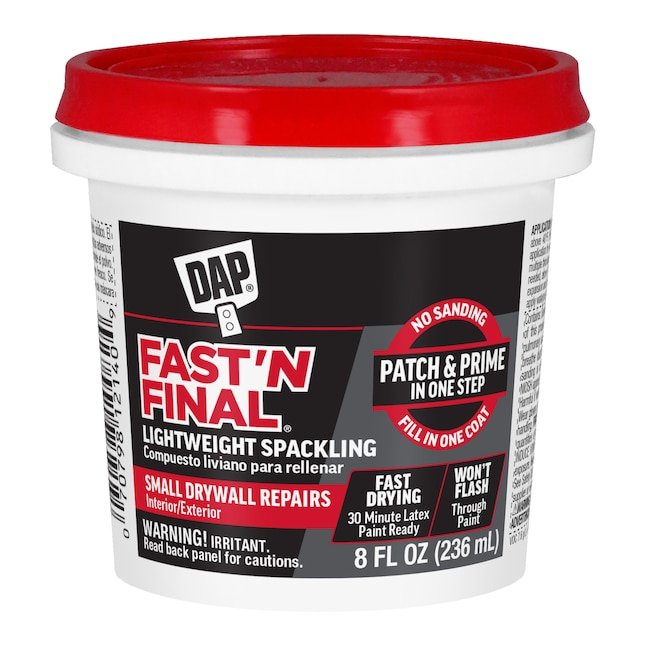 DAP Fast 'N Final White Interior Spackling 8 Ounce(s) – $3.97 (was $7.58)