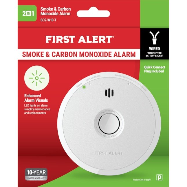 First Alert 10-Year Battery Hardwired Photoelectric Interconnected Combination Smoke and Carbon Monoxide Detector – $50.15 (was $75.98)