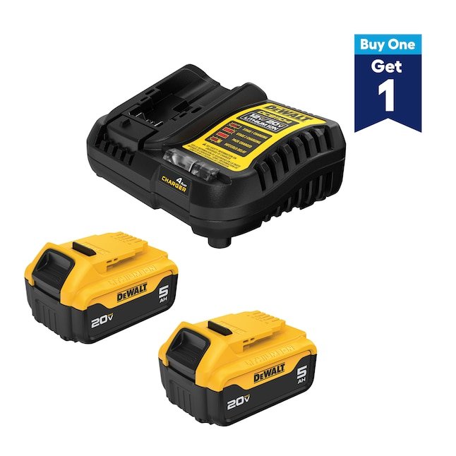 DEWALT 20V 2-Pack Battery/Charger (5 Ah, 5 Ah) - $199.00 (was $299.00)