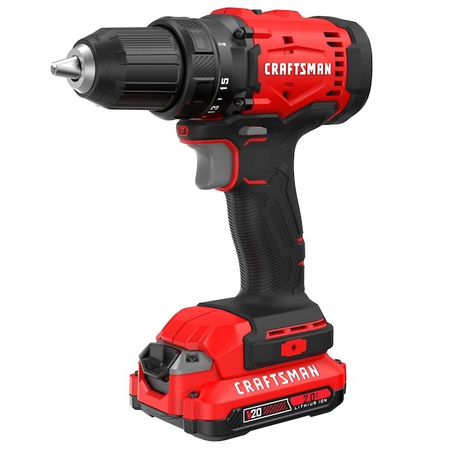 CRAFTSMAN V20 20V 1/2-in Keyless Cordless Drill Kit (CMCD702D1) - $59.00 (was $99.00)