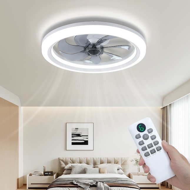 Humhold 20-in Flush Mount Ceiling Fan with Light (6-Speed, Remote Control) - $69.99 (was $189.99)