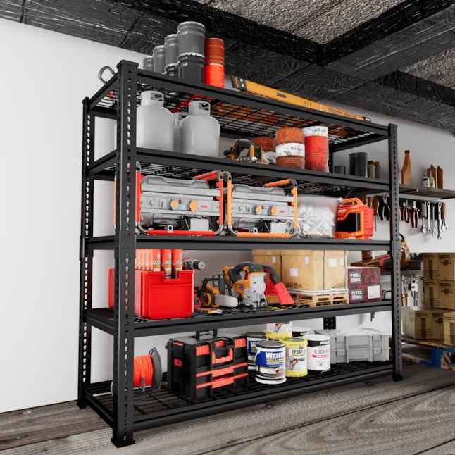 LOVMOR 5-Tier 48 in W x 72 in H x 18 in D Adjustable Heavy Duty Metal Shelving Unit - $118.90 (was $182.90)