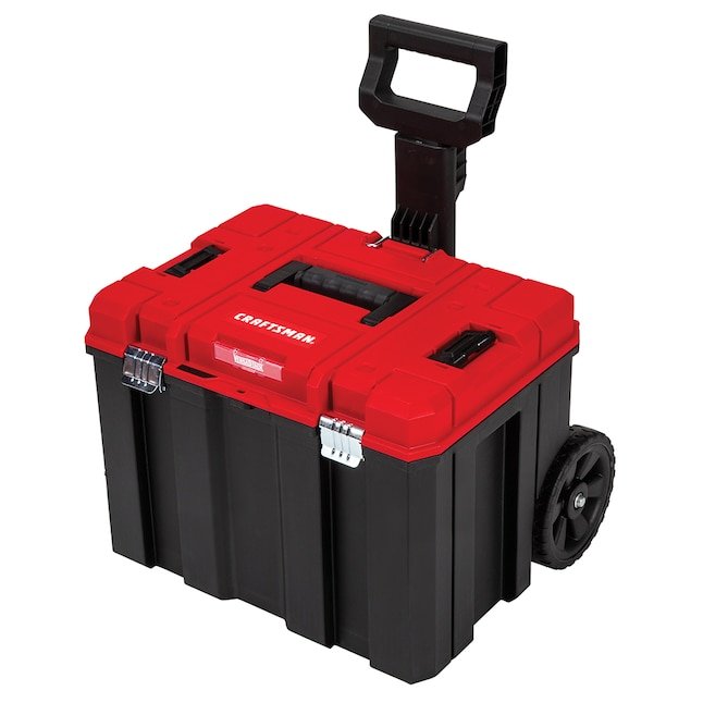 CRAFTSMAN VERSASTACK 20-in W x 39-in H x 17-in D Red and Black Plastic Rolling Tool Box (CMST17835)
