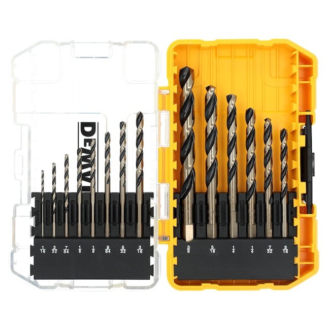 DEWALT BLACK + GOLD 14-Piece HSS Jobber Length Twist Drill Bit Set (DWAMDB14SET) - $9.98 (was $15.98)